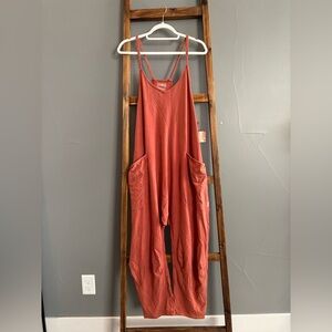 Free People Movement Hot Shot Onesie Dark Orange